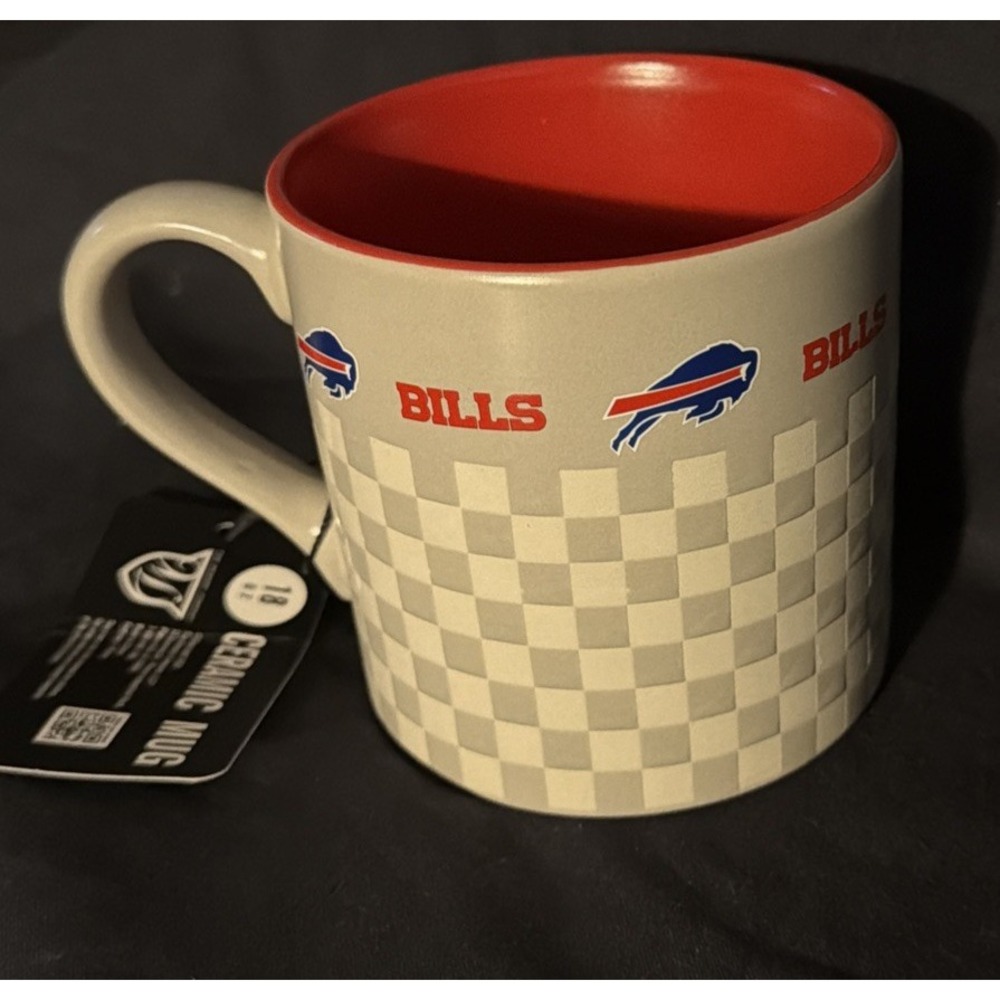 Buffalo Bills Collectible Mug Football Josh Allen NFL Super Bowl 18 Oz.